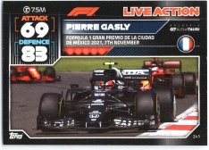 2022 Topps Formule 1Turbo Attax F1 Live Action 2021 241 Pierre Gasly (Scuderia AlphaTauri)