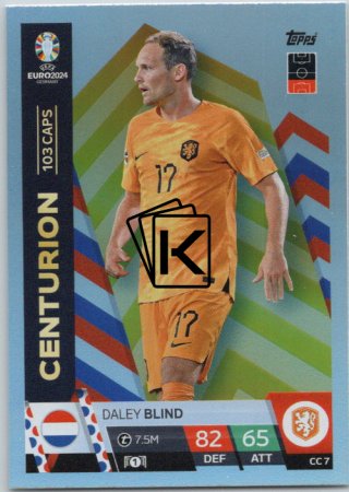 fotbalová karta Topps Match Attax EURO 2024 Centurion CC7 Daley Blind (Netherlands)