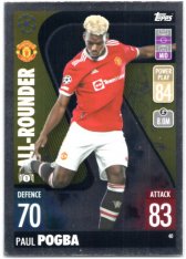 fotbalová kartička 2021-22 Topps Match Attax UEFA Champions All-Rounder 40 Paul Pogba Manchester United