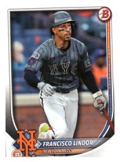 Baseballová karta 2025 Bowman 86 Francisco Lindor, New York Mets