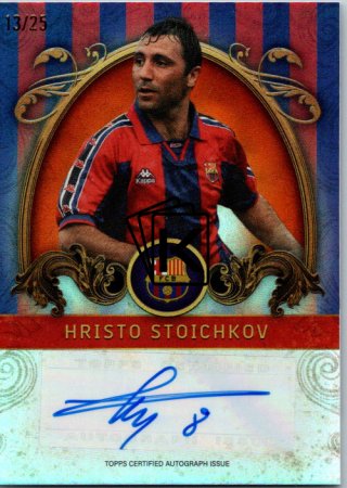 2023-24 Topps FC Barcelona team set Vintage Barca VB-HS Hristo Stoichkov Auto 13/25