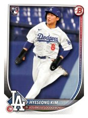 Baseballová karta 2025 Bowman 91 Hyeseong Kim, Los Angeles Dodgers RC