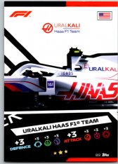 2021 Topps Formule 1 Turbo Attax 89 Power Action Uralkali Haas