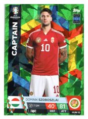 fotbalová karta Topps Match Attax EURO 2024 Green parallel HUN15 Dominik Szoboszlai