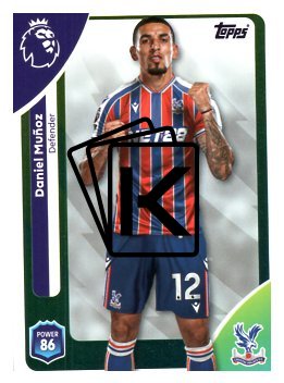 fotbalová kartička 2025-26 Topps  Premier League 116 Daniel Muñoz (Crystal Palace)
