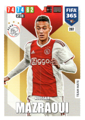 Fotbalová kartička Panini Adrenalyn XL FIFA 365 - 2020 Team Mate 287 Noussair Mazraoui AFC Ajax