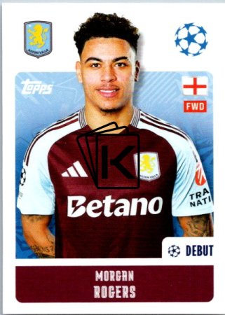 2024-25 Topps Champions League 75 Morgan Rodgers (Aston Villa)