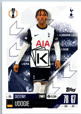fotbalová kartička 2024-25 Topps Match Attax UEFA Club Competitions  69 Destiny Udogie (Tottenham Hotspur)