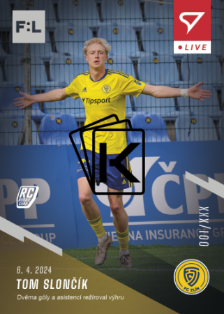 fotbalová kartička 2023-24 SportZoo Fortuna Liga Live L-35 Tom Slončík