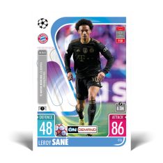 fotbalová kartička 2021-22 Topps Match Attax UEFA Champions League On Demand 013 Leroy Sane FC Bayern Munchen