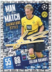 Fotbalová kartička 2023-24 Topps Match Attax UEFA Club Competitions  Man of the Match Signature Style  417	Julian Brandt Borussia Dortmund