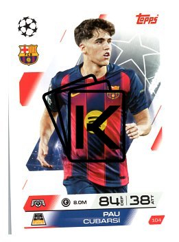 fotbalová kartička 2025-26 Topps Match Attax UCC 104 Pau Cubarsí (FC Barcelona)