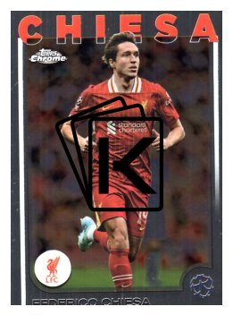 fotbalová kartička 2024-25 Topps Chrome 124 Federico Chiesa, Liverpool FC