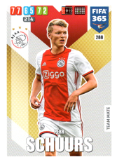Fotbalová kartička Panini Adrenalyn XL FIFA 365 - 2020 Team Mate 288 Perr Schuurs AFC Ajax
