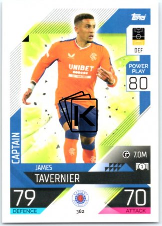 Fotbalová kartička 2022-23 Topps Match Attax UCL382 James Taverner - Rangers
