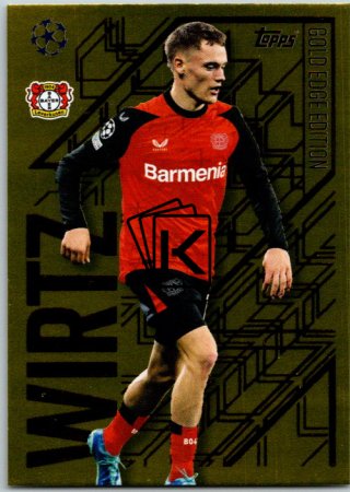 fotbalová kartička 2024-25 Topps Match Attax UEFA Club Competitions Topps Gold Edge Edition GE8 Florian Wirtz (Bayer 04 Leverkusen)
