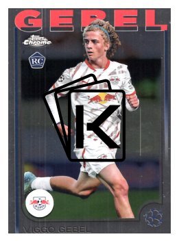 fotbalová kartička 2024-25 Topps Chrome UCC 40 Viggo Gebel, RB Leipzig RC