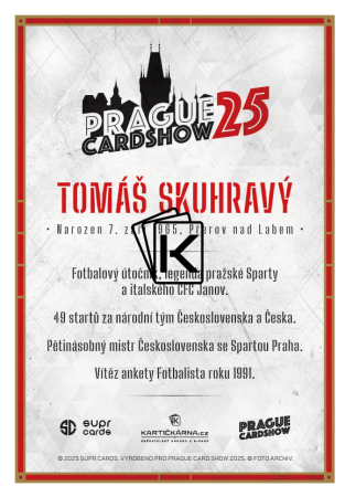 2025 Prague Card Show Tomáš Skuhravý AC Sparta Praha