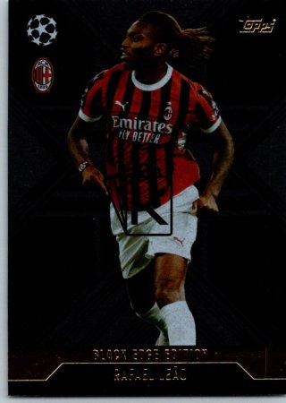 Fotbalová kartička 2024-25 Topps Match Attax EXTRA UEFA Club Competitions Black Edge Edition BLA 5.  Rafael Leão (AC Milan)