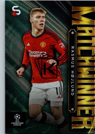 Fotbalová kartička 2023-24 Topps Superstars UEFA Club Competitions Matchwinner MW-22 Rasmus Højlund (Manchester United)