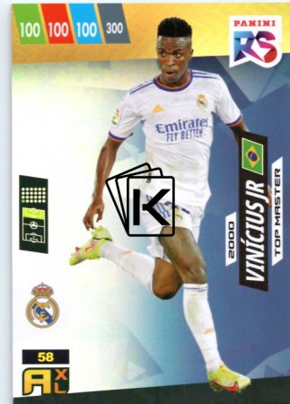 fotbalová kartička Panini Adrenalyn XL FIFA 365 2022 RS Top Master 58 Vinicius Jr. Real Madrid CF