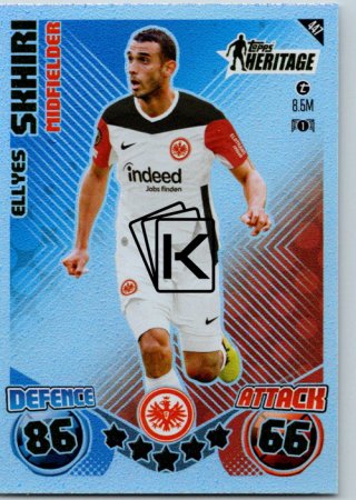 fotbalová kartička 2024-25 Topps Match Attax UEFA Club Competitions Topps Heritage 447 Ellyes Skhiri (Eintracht Frankfurt)