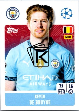 2024-25 Topps Champions League 278 Kevin De Bruyne (Manchester City)
