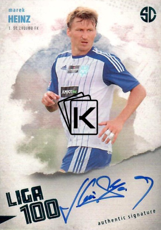 podepsaná karta 2025 Supr Cards Liga 100 HE-MAZ Marek Heinz 1.SC Znojmo FK turquoise /5