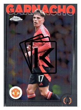 fotbalová kartička 2024-25 Topps Chrome 147 Alejandro Garnacho, Manchester United