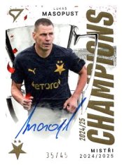 podepsaná karta 2025-26 SportZoo SK Slavia Praha Champions /45 CHS-LM Lukáš Masopust