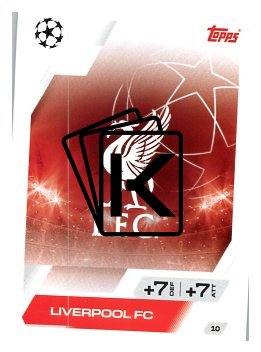 fotbalová kartička 2025-26 Topps Match Attax UCC 10 Team Logo (Liverpool)
