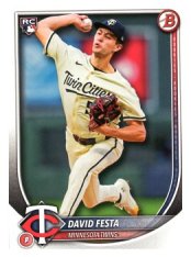 Baseballová karta 2025 Bowman 54 David Festa, Minnesota Twins RC