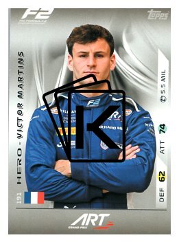 2025 Topps Turbo Attax F1 ART Grand Prix F2 Teams HP 191 Victor Martins