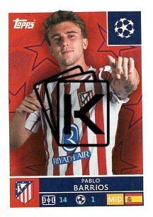 2025-26 Topps Champions League Atlético Madrid 122 Pablo Barrios