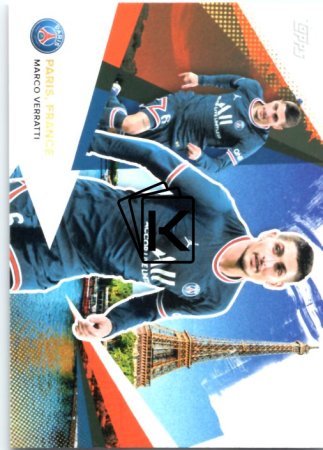 Fotbalová kartička Topps 2021-22 PSG Team Set Our City 24 Marco Verratti