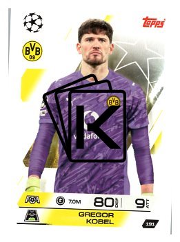 fotbalová kartička 2025-26 Topps Match Attax UCC 191 Gregor Kobel (Borussia Dortmund)