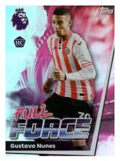 fotbalová kartička 2025-26 Topps  Premier League 71 Gustavo Nunes (Brentford)  -  Full Force