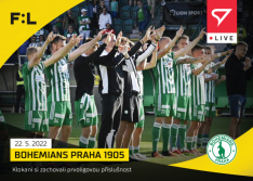 fotbalová kartička SportZoo 2021-22 Live L-151 Bohemians Praha vyhraná baráž