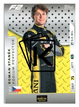 2025 Topps Turbo Attax F1 Invicta Racing F2 Podium Perfections HP 212 Roman Staněk