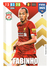 Fotbalová kartička Panini Adrenalyn XL FIFA 365 - 2020 Team Mate 41 Fabinho Liverpool FC