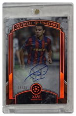 autographed card Topps Museum Collection Archival Autographs Xavi Hernández FC Barcelona Auto 08/25