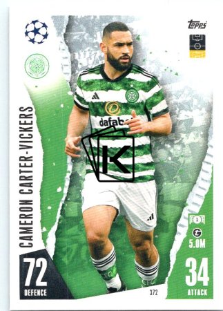 Fotbalová kartička 2023-24 Topps Match Attax UEFA Club Competitions  372 Cameron Carter-Vickers Celtic FC