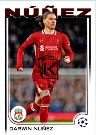 fotbalová kartička 2024-25 Topps UEFA Club Competitions Flagship 89 Darwin Núñez Liverpool FC
