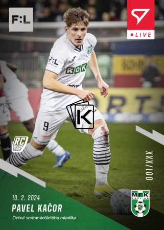 fotbalová kartička 2023-24 SportZoo Fortuna Liga Live L-24 Pavel Kačor MFK Karviná RC /41