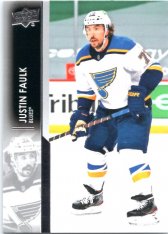 hokejová karta 2021-22 UD Series One 154 Justin Faulk - St. Louis Blues