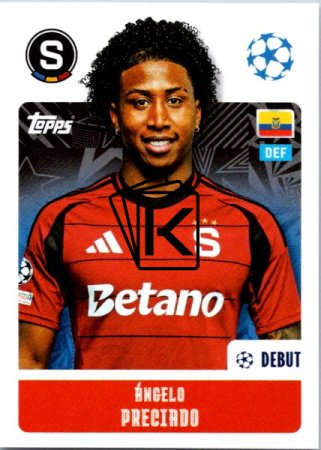 2024-25 Topps Champions League 425  Ángelo Preciado (AC Sparta Praha)
