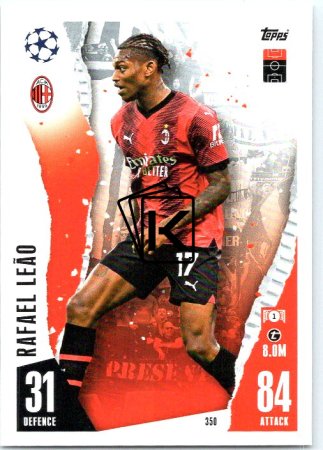 Fotbalová kartička 2023-24 Topps Match Attax UEFA Club Competitions 350 Rafael Leão AC Milan