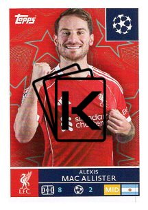 2025-26 Topps Champions League  Liverpool FC 260 Alexis Mac Allister