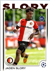 fotbalová kartička 2024-25 Topps UEFA Club Competitions Flagship 160 Jaden Slory RC Feyenoord