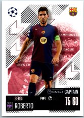 fotbalová kartička 2024-25 Topps Match Attax UEFA Club Competitions  143 Sergi Roberto (FC Barcelona)  -  Captain